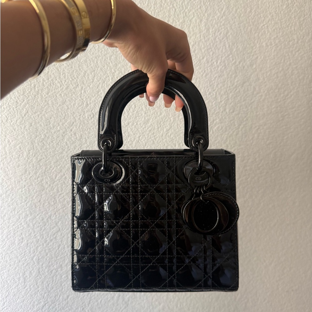 Dior Black Patent Leather Handbag